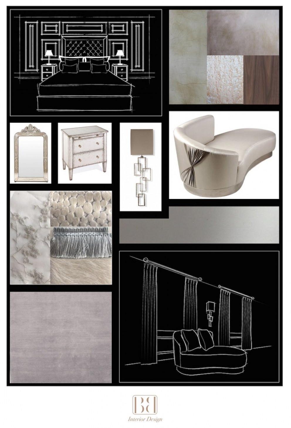 Luxury Belgravia Townhouse | Master bedroom design board | Interior Designers